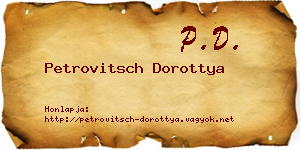 Petrovitsch Dorottya névjegykártya